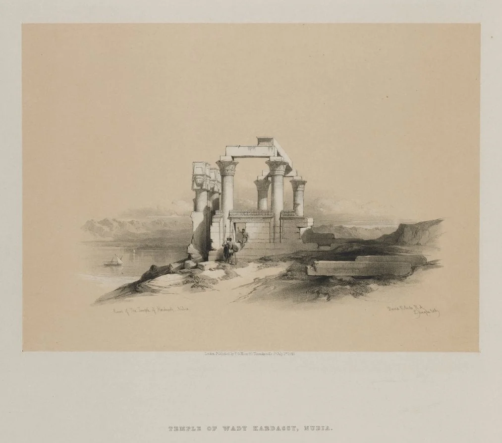 Egypt and Nubia, Volume II: Ruins of the Temple of Kardeseh, Nubia, detail