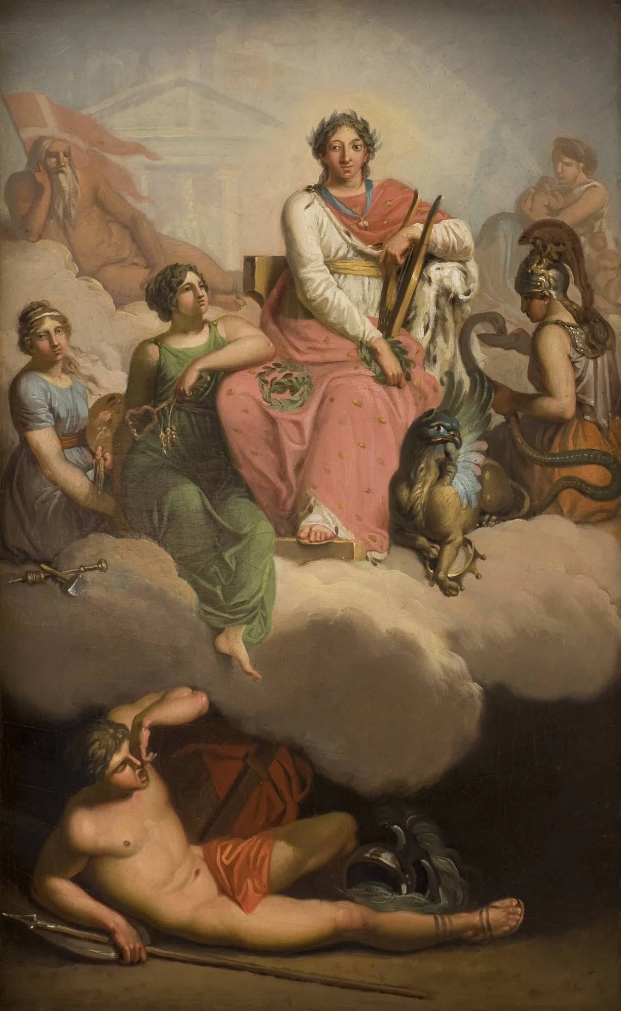 Frederik V as Patron of Science and the Arts, detail
