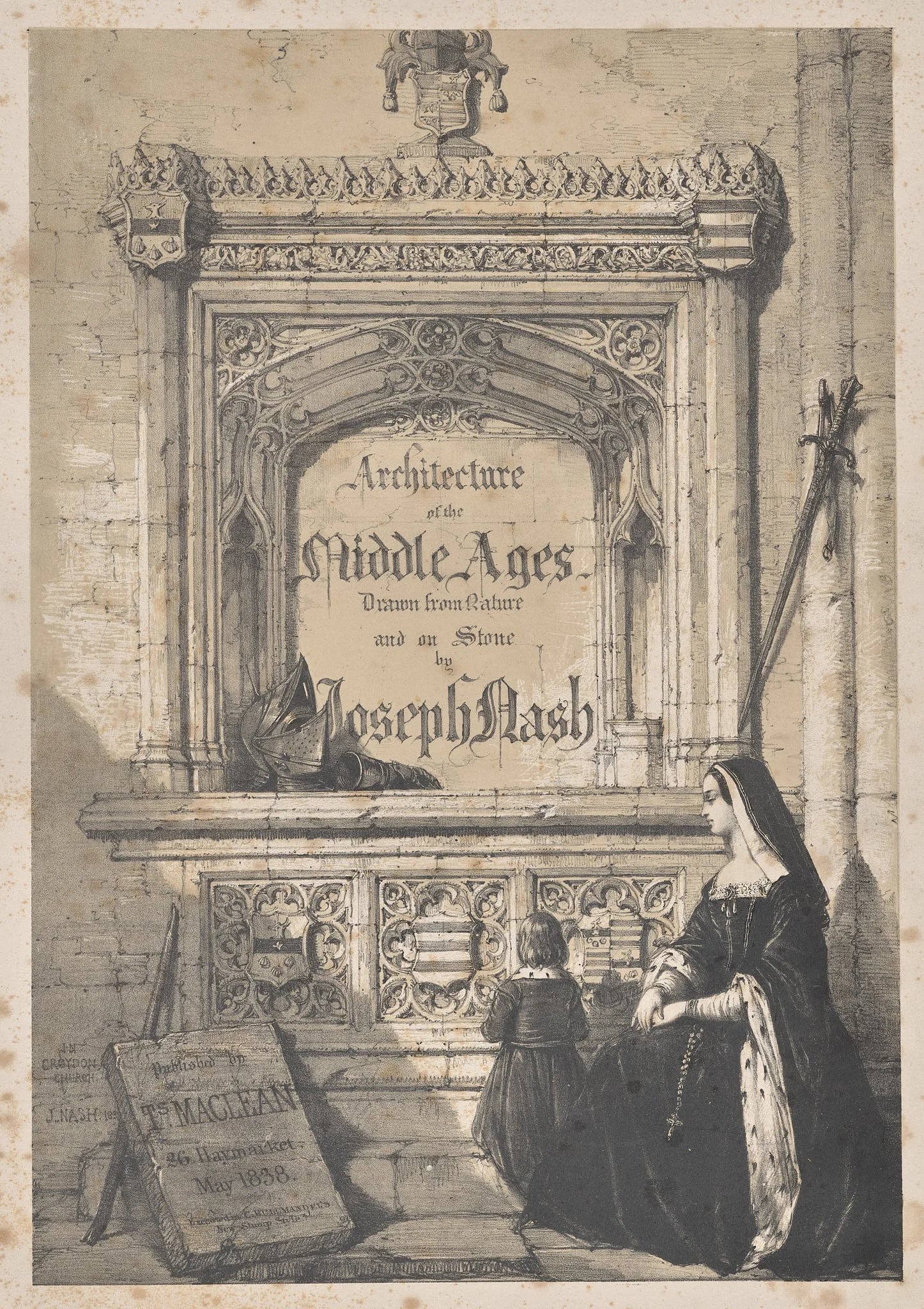 Architecture of the Middle Ages: Title Page - In Croyden Church, detail