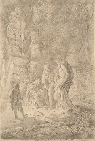 Temporalis Aeternitas, by Giovanni Benedetto Castiglione, ink, 1645