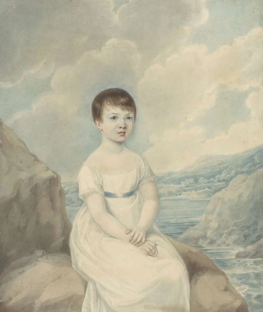 Portrait of Elizabeth Isabella Broughton, about seven years old, 1814, detail
