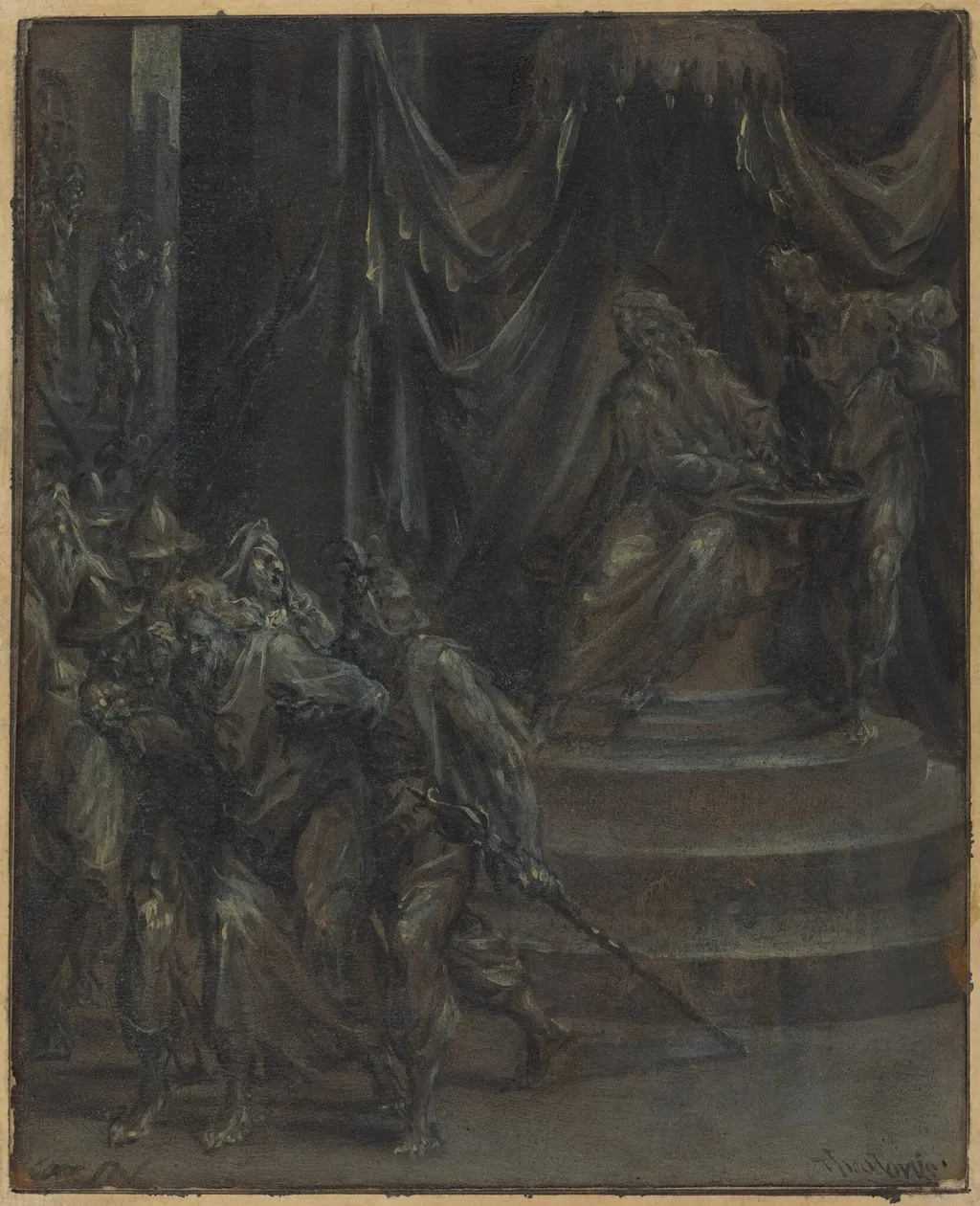 Pilate Washing His Hands as Christ Is Led Away, by Dirck Barendsz., oil, 1574