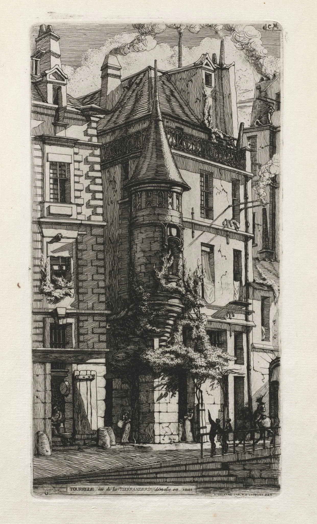 House with a Turret, rue de la Tixéranderie, Paris, detail