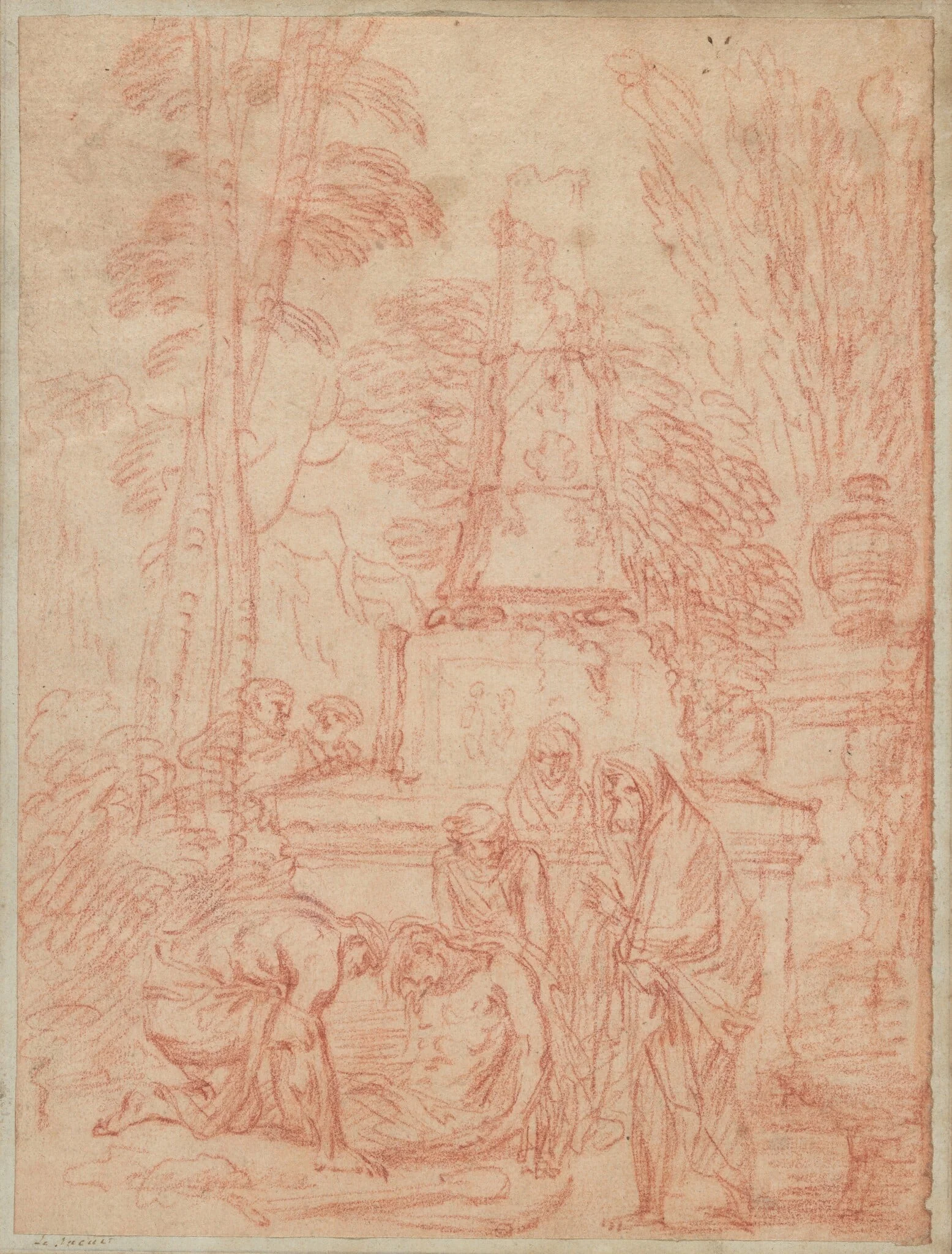Tobit Burying the Dead, detail