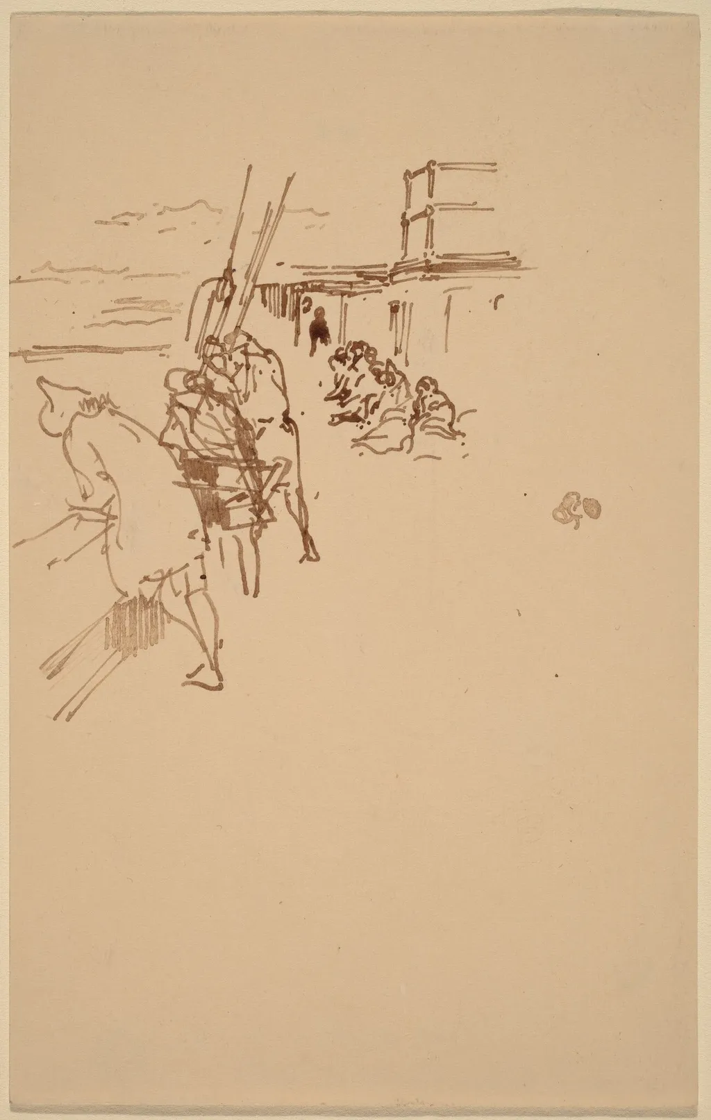 At Sea, by James McNeill Whistler, ink, 1901