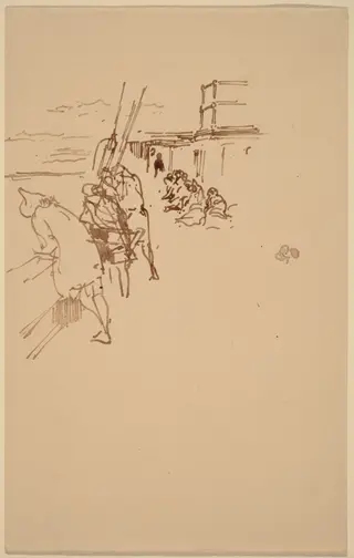 At Sea, by James McNeill Whistler, ink, 1901