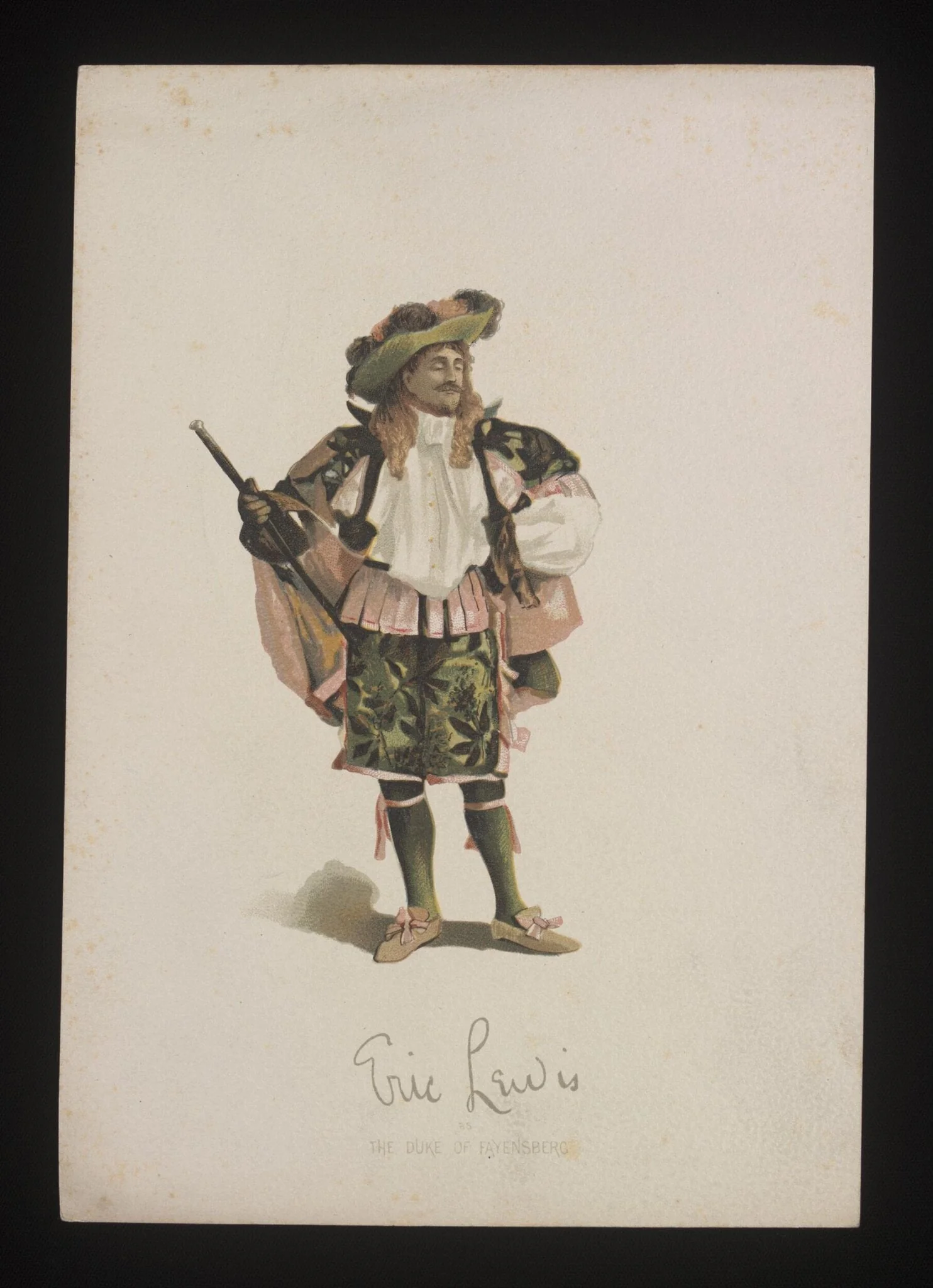 Eric Lewis as the Duke of Fayensberg, detail