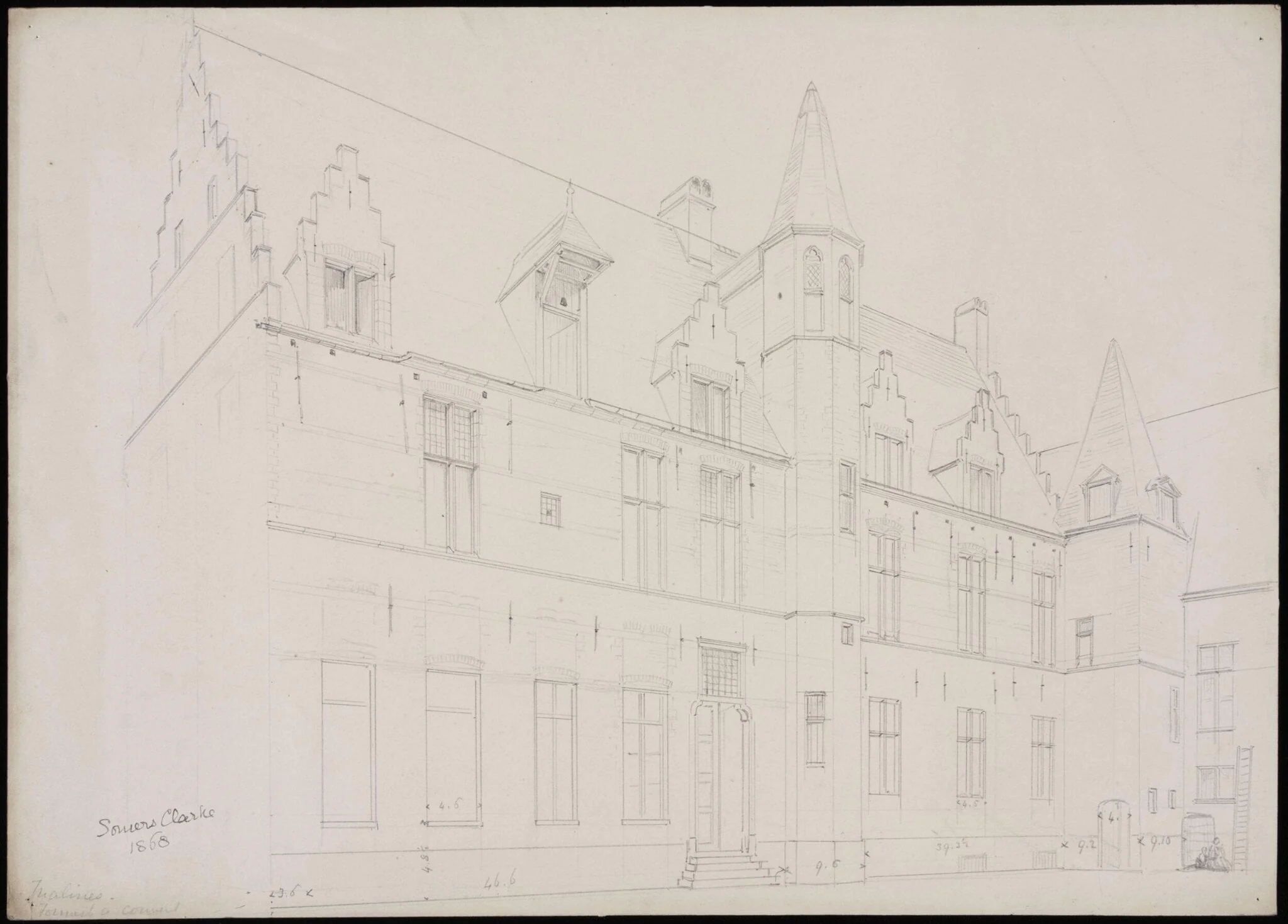 House at Mechlin, formerly a convent, detail