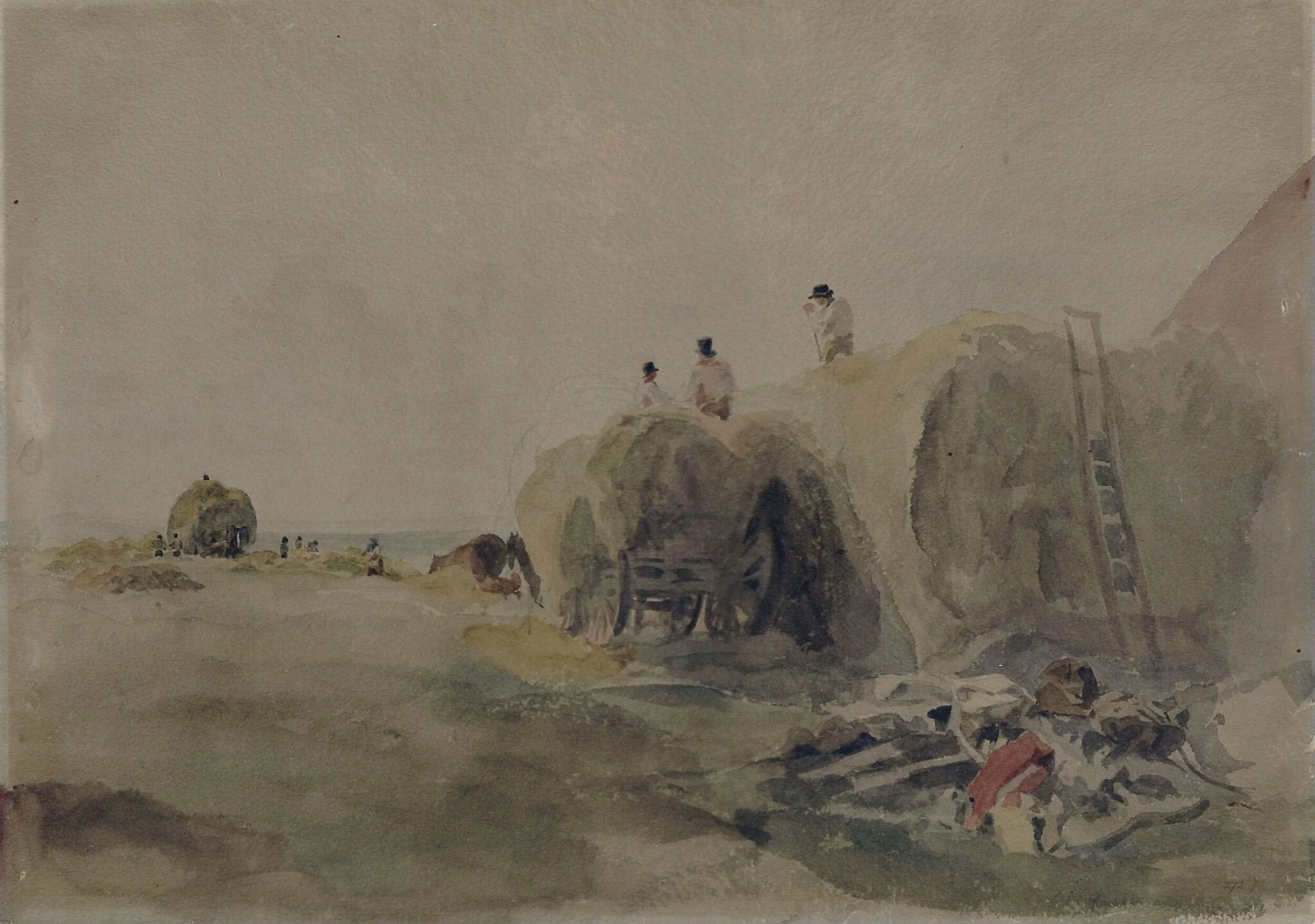 Stacking Hay, near Lincoln, detail
