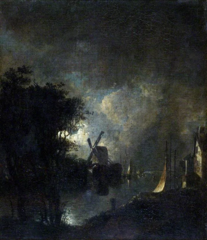 Moonlight near Yarmouth, detail