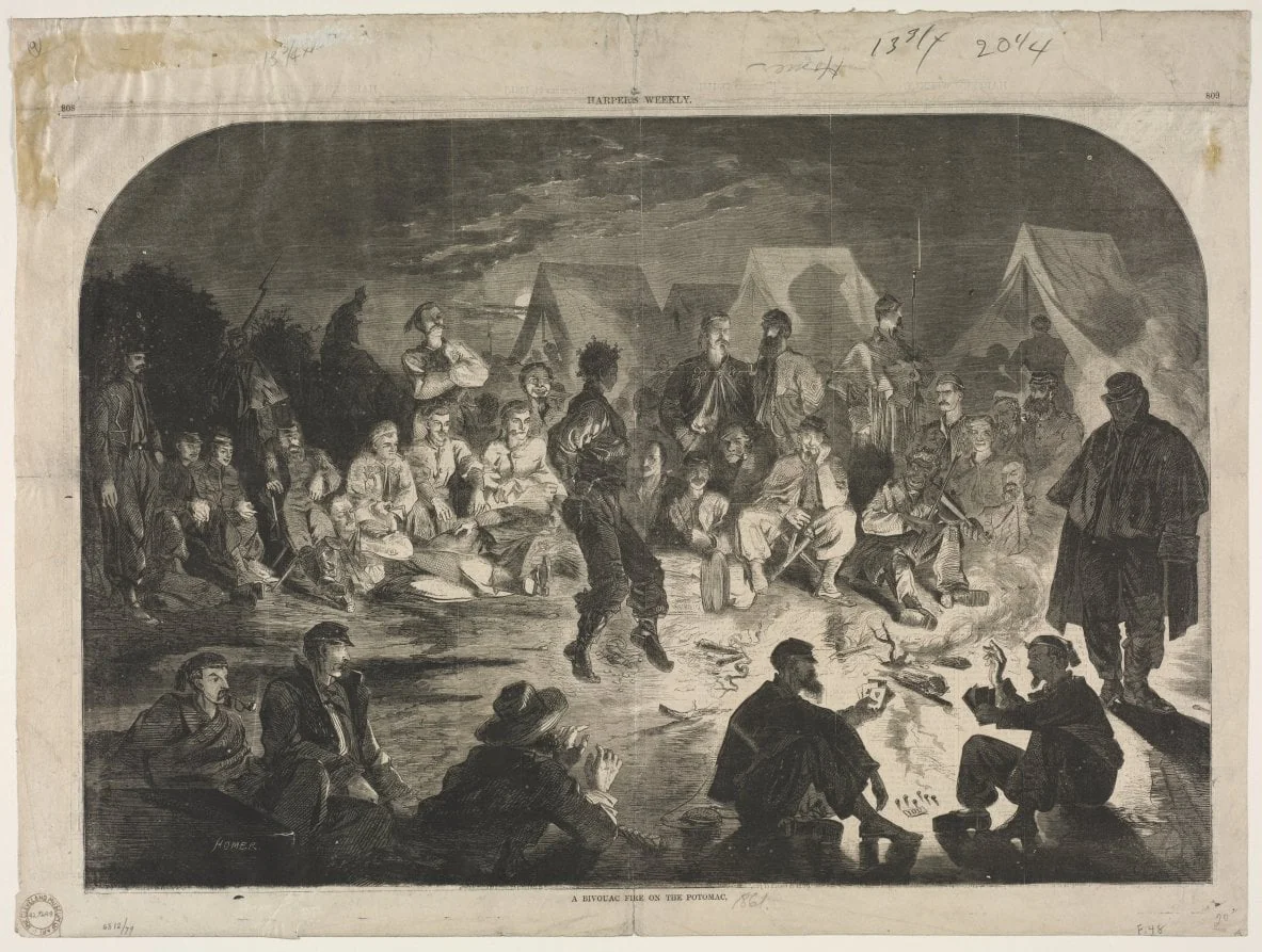 A Bivouac Fine on the Potomac, detail