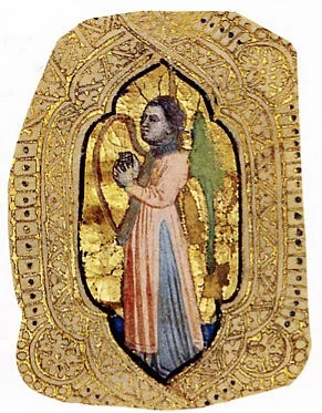 Angel with Harp, detail
