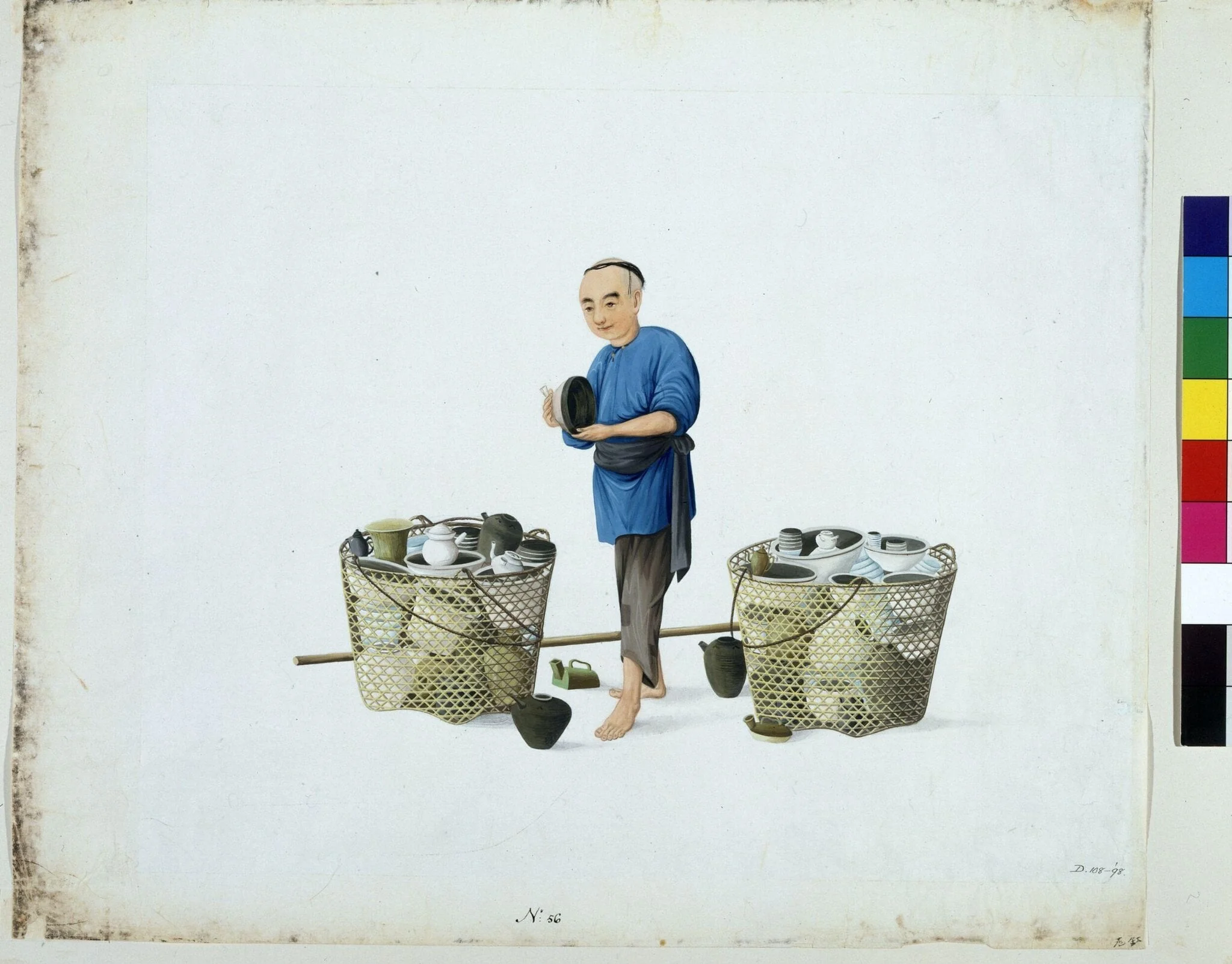 An Earthenware Seller, detail