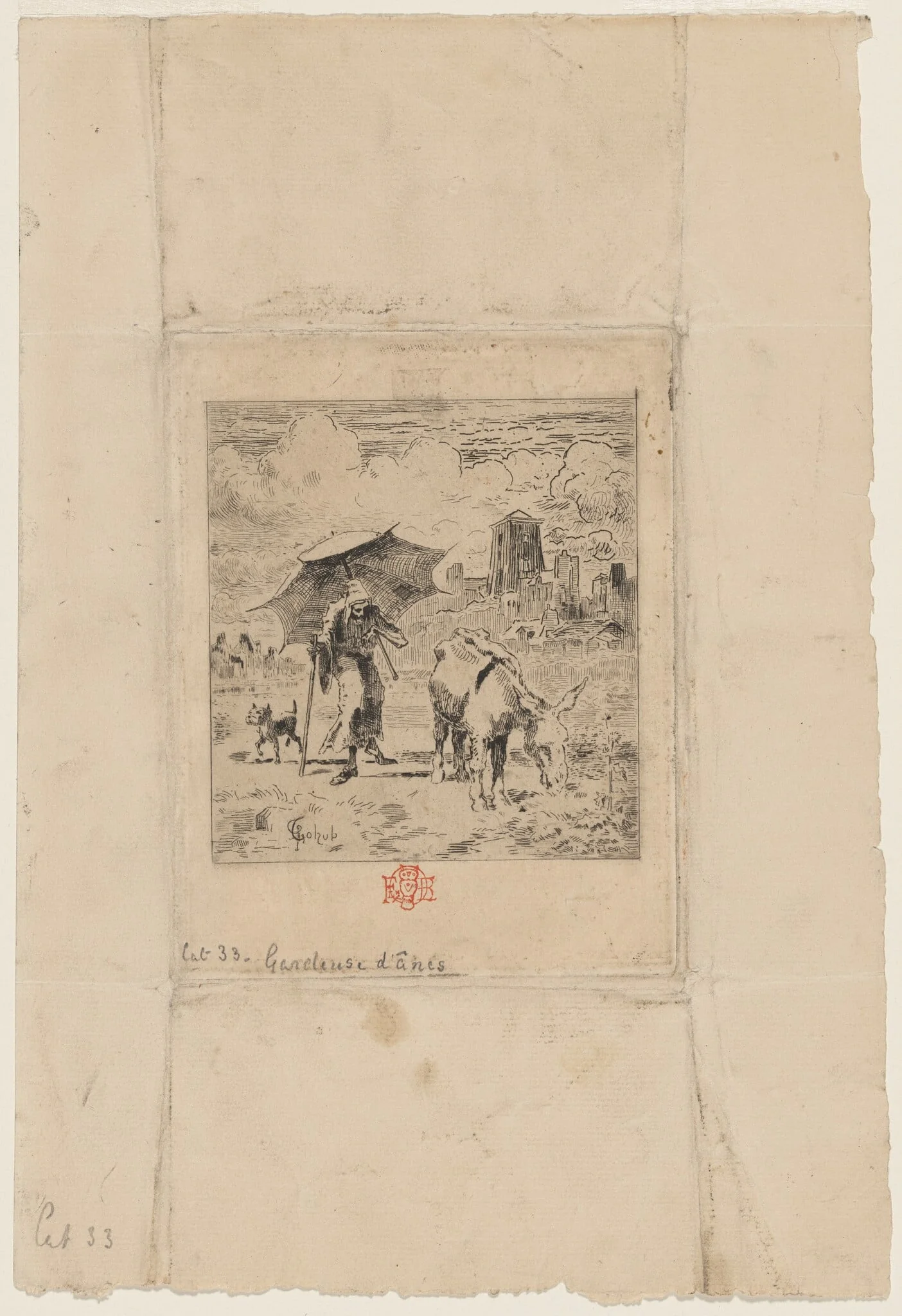 Gardeuse d'Anes Merchant (The Donkey Herder), detail