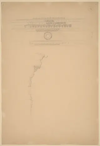 Study of Moldings, by John Russell Pope, graphite, 1896