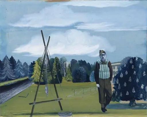 Soldier in Camp, by Albert Richards, watercolor, 1940