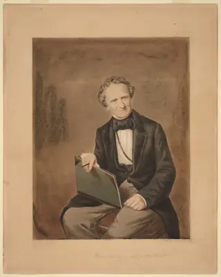 Self-Portrait, by Thomas Sully, gouache, 1828