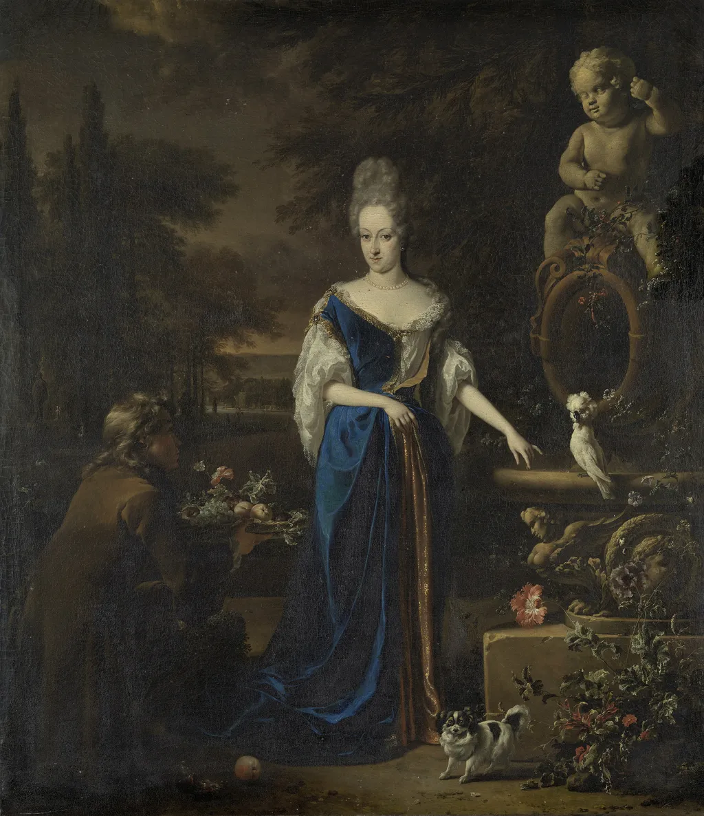 Portrait of Maria Cornelisz, wife of Silvester van Tongeren, by Jan Weenix, oil, 1700