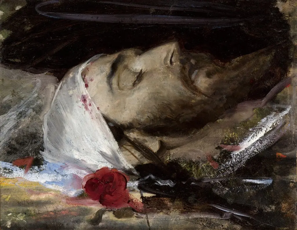 Head of Christ, by Leon Wyczółkowski, oil, 1890