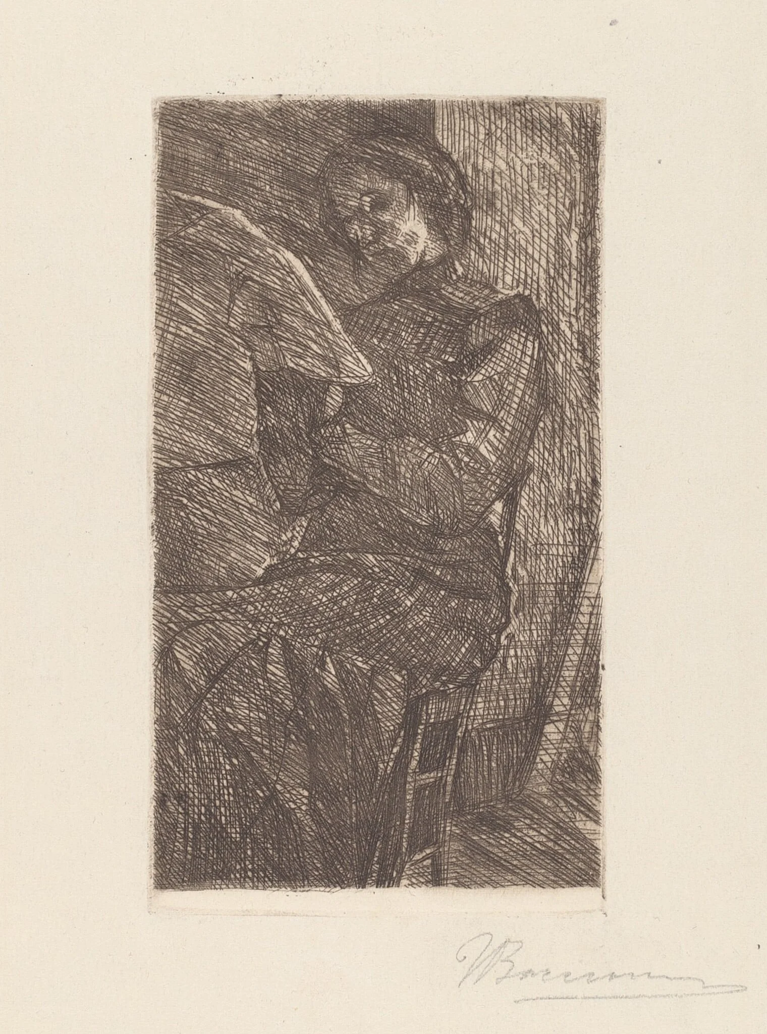Woman Reading [Donna che legge], detail