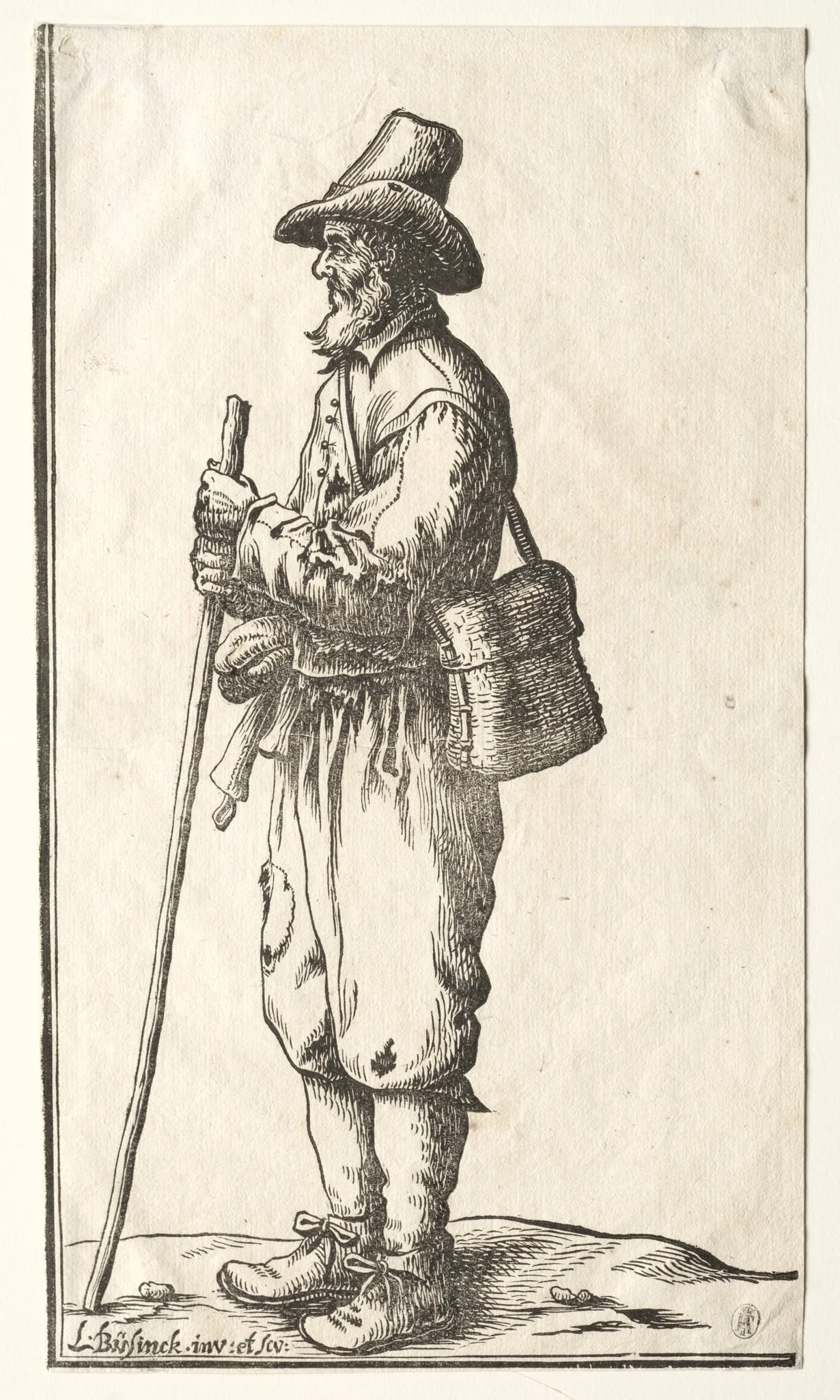 Beggar in Profile Toward Left, detail