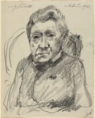 Mrs. Hedwig Berend, by Lovis Corinth, graphite, 1923