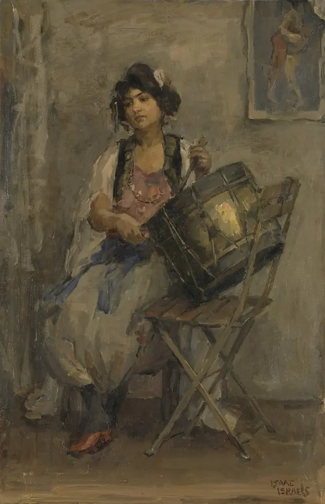 The Lady Drummer, by Isaac Israëls, oil, 1900