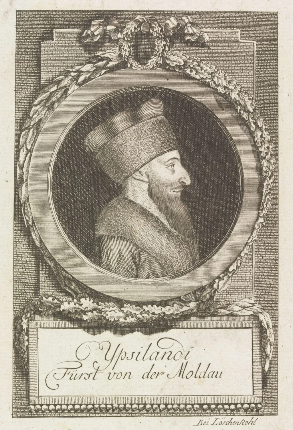 Ypsilandi Fürst von der Moldau, by Johann Hieronymus Löschenkohl, 1750
