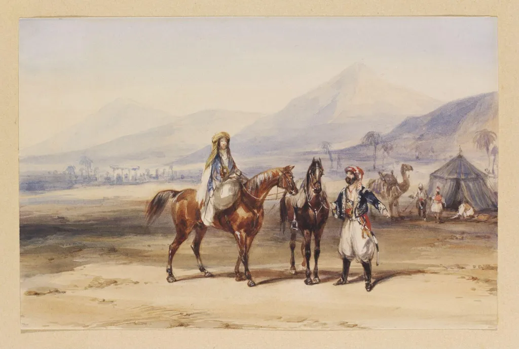 Syrian Travel, by Henry Martens, watercolor, 1844