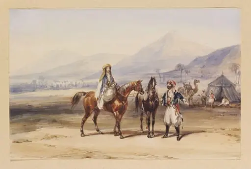 Syrian Travel, by Henry Martens, watercolor, 1844
