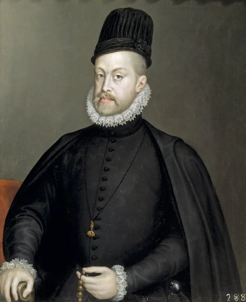 Portrait of Philip II of Spain, by Sofonisba Anguissola, oil, 1565