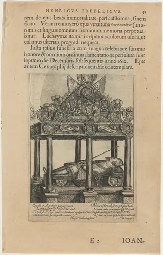 Prince Henry's Hearse, by Willem de Passe, ink, 1620