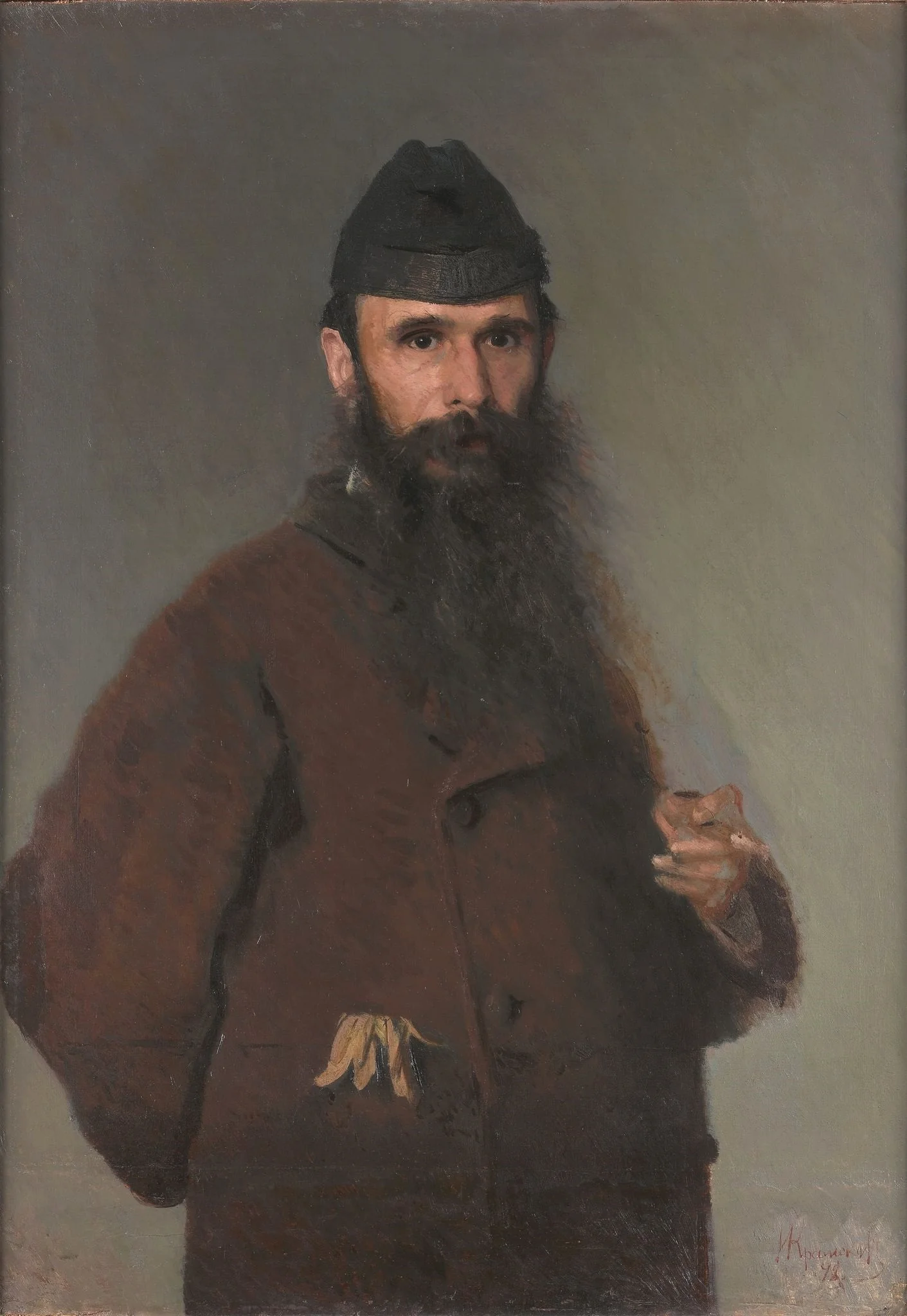 Portrait of Alexander Dmitrievich Litovchenko, detail