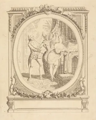 L'indiscret, by François Marie Isidore Queverdo, ink, 1772