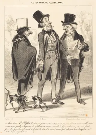 Sans doute M. Riflot le droit..., by Honoré Daumier, crayon, 1839