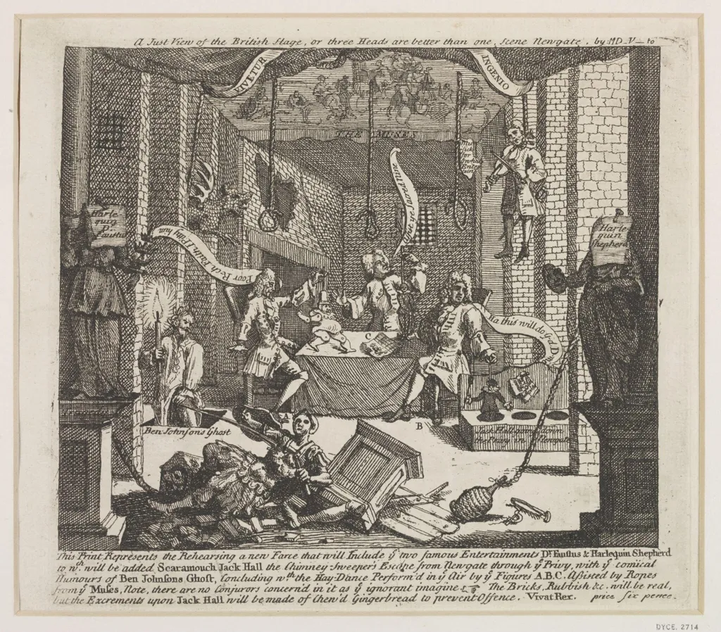 A Just View of the British Stage, by William Hogarth, 1750