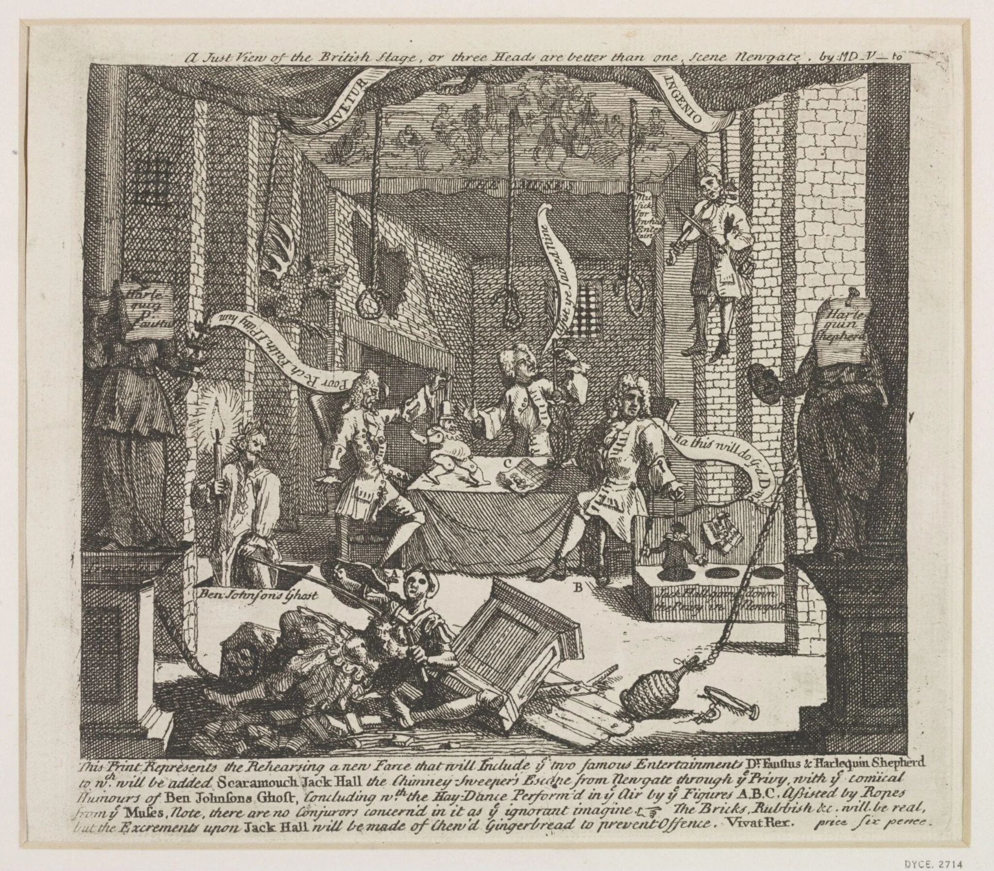 A Just View of the British Stage, detail