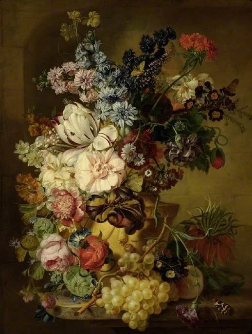 A vase of flowers, detail