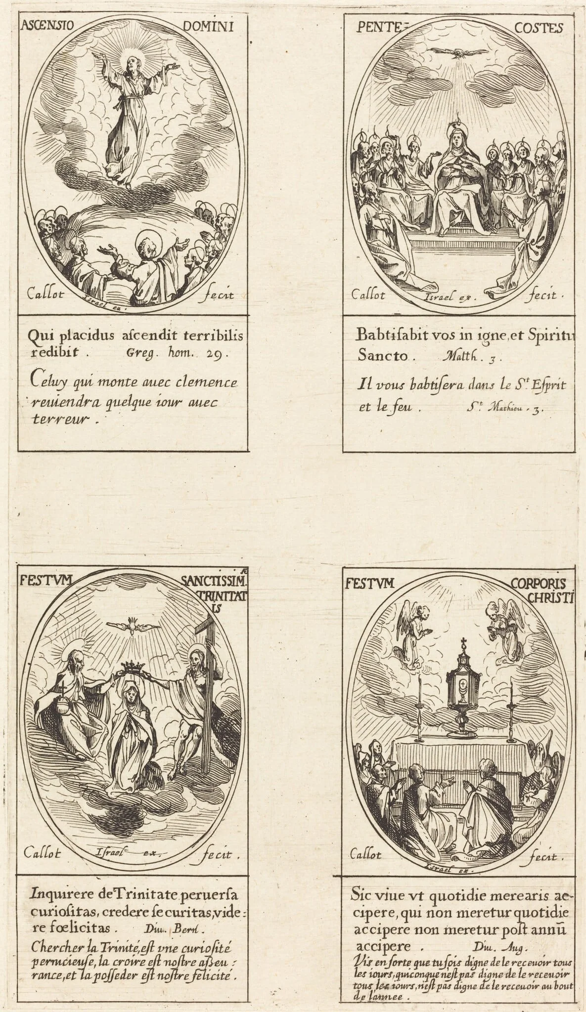 Ascension; Pentacost; Trinity; Corpus Christi, detail