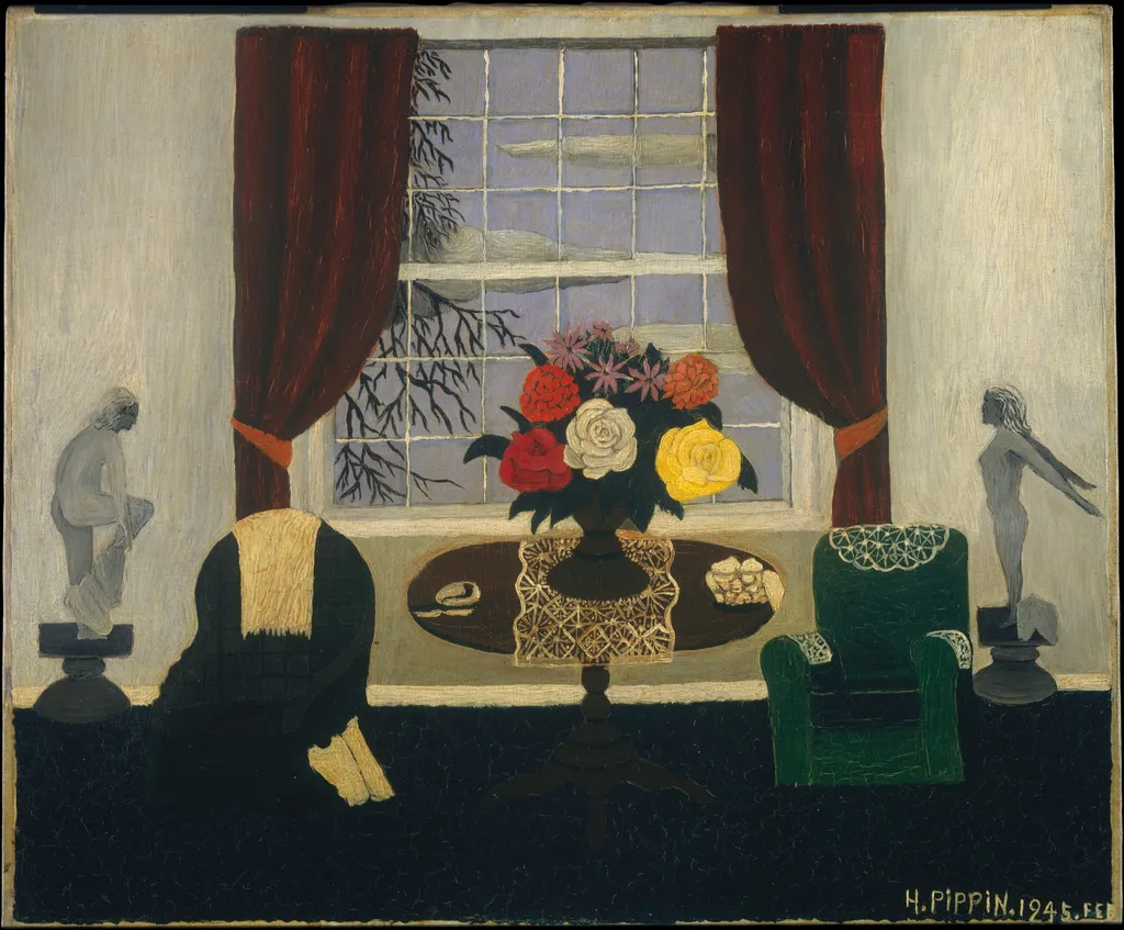 Victorian Interior I, by Horace Pippin, oil, 1945