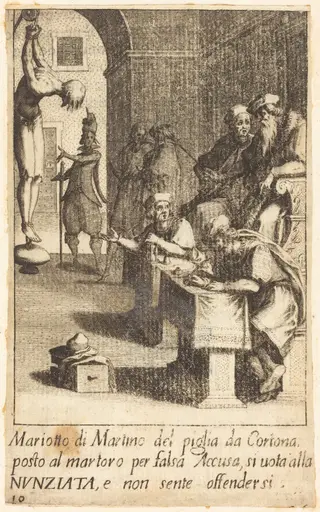Mariotto di Martino, by Jacques Callot, ink, 1619