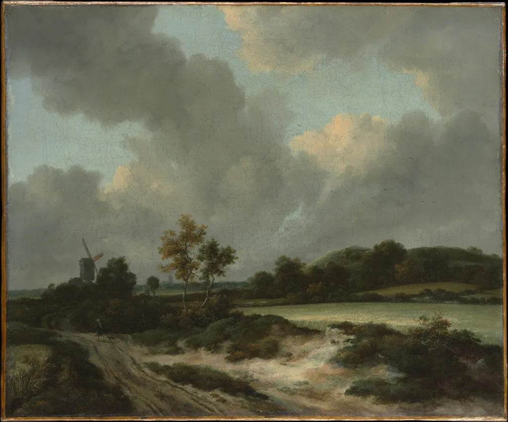 Grainfields, by Jacob van Ruisdael, oil, 1668