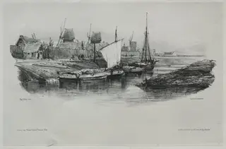 Souvenirs:  Canal Bank, by Eugène Isabey, 1832