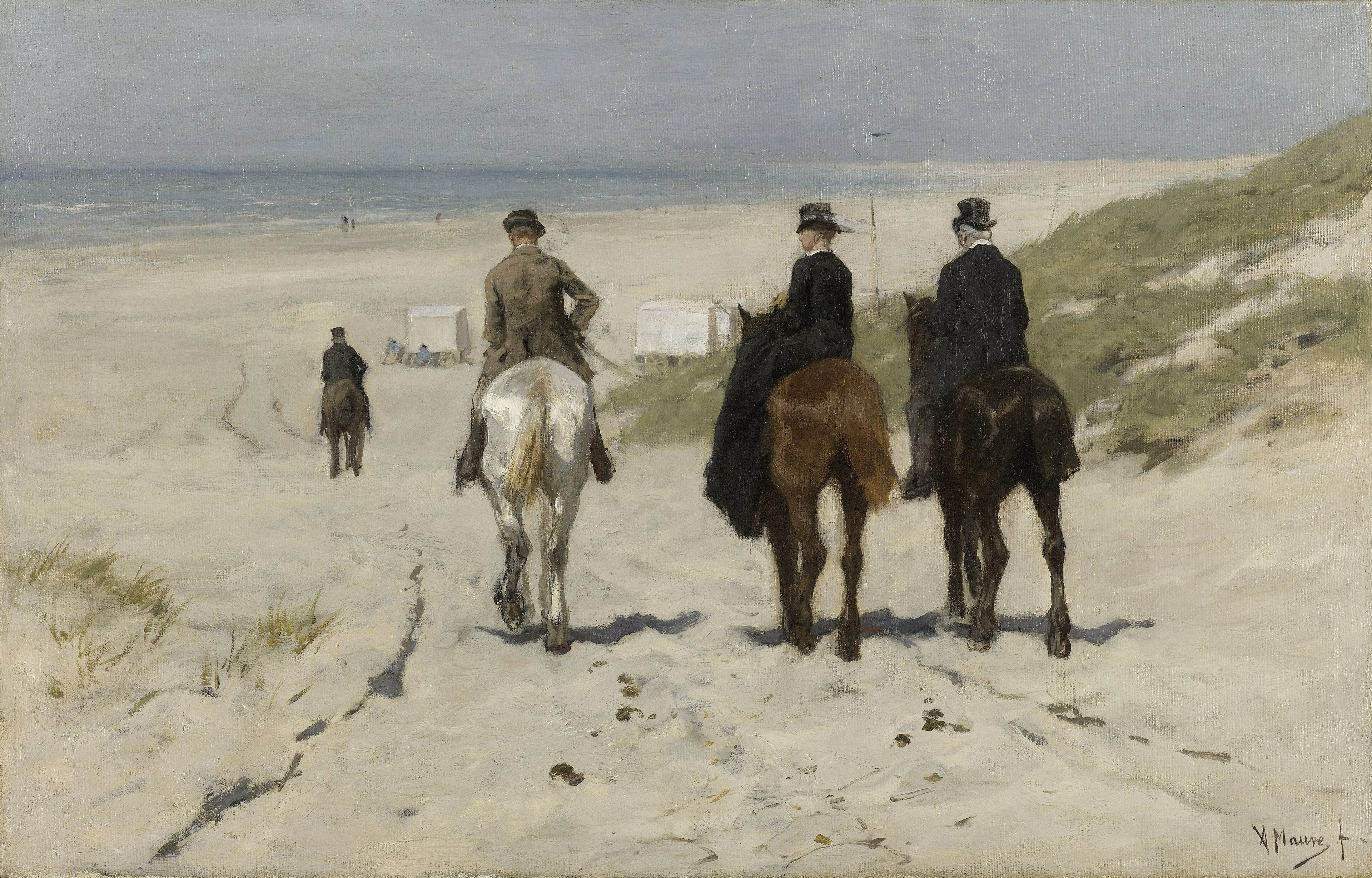 Morning Ride on the Beach, detail