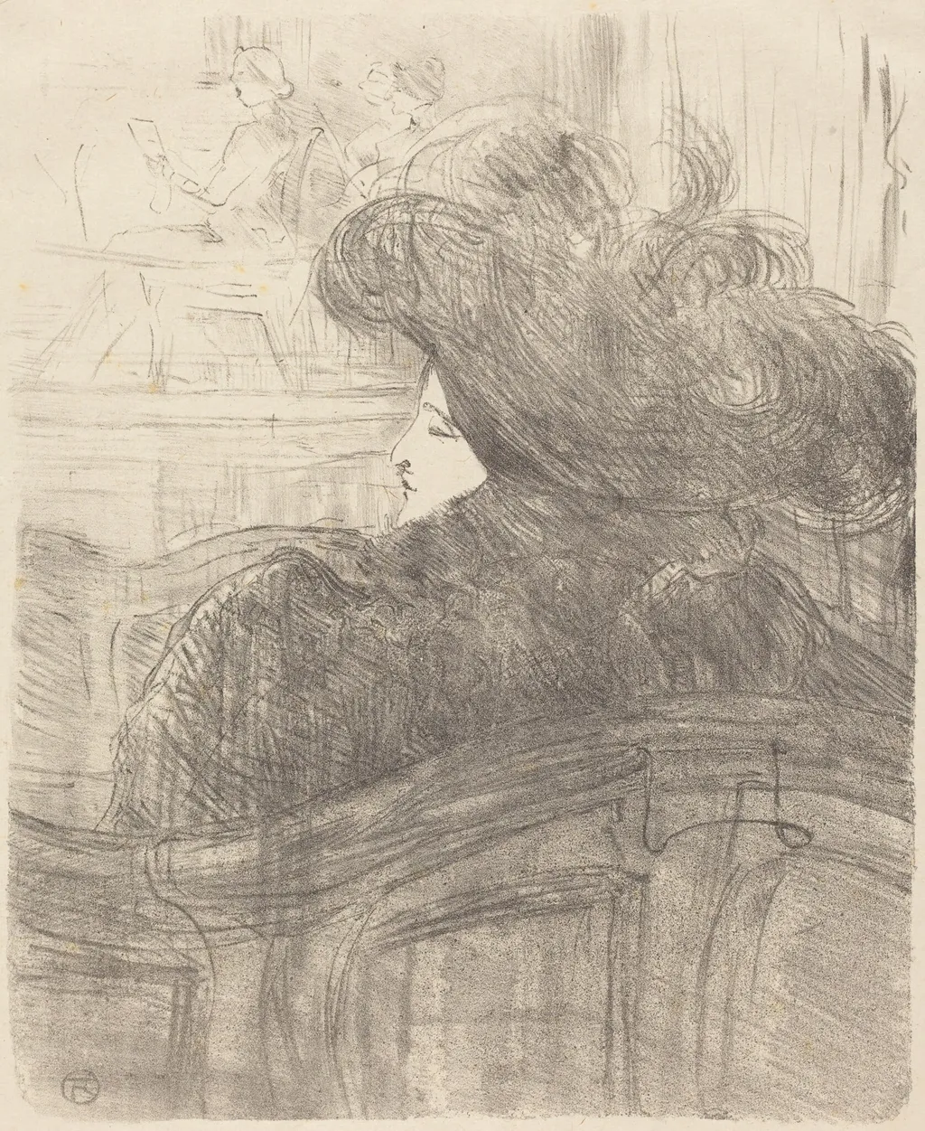 Cléo de Mérode, by Henri de Toulouse-Lautrec, ink, 1896