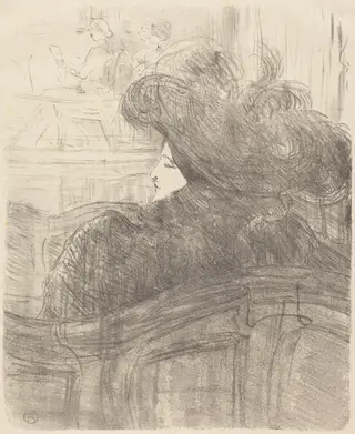 Cléo de Mérode, by Henri de Toulouse-Lautrec, ink, 1896