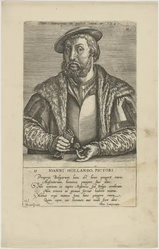 Joanni Hollando (Jan Hollander), by Dominique Lampsonius, ink, 1566