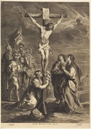 Christ on the Cross, by Jacobus Neeffs, ink