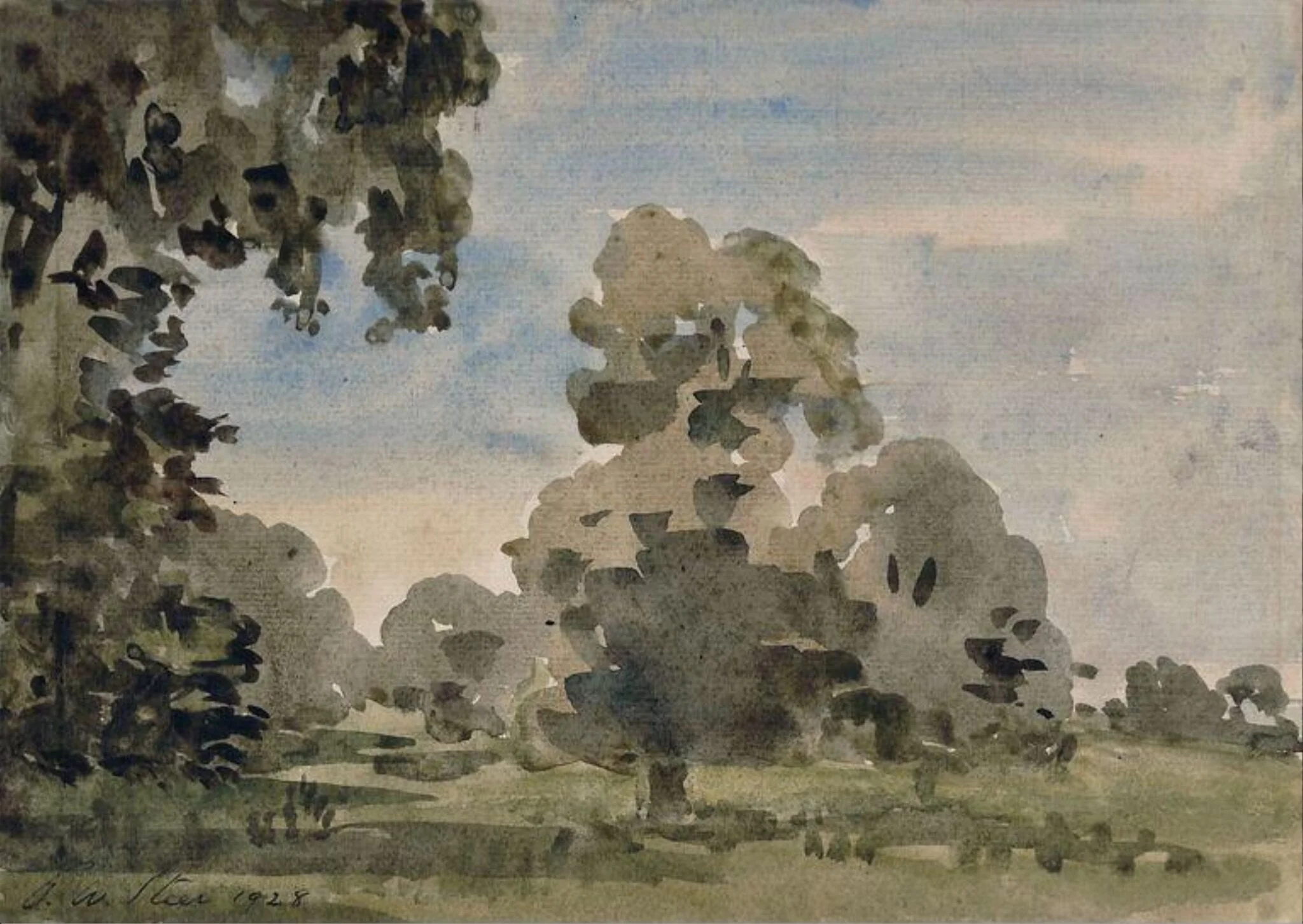A Park Scene in Suffolk, detail