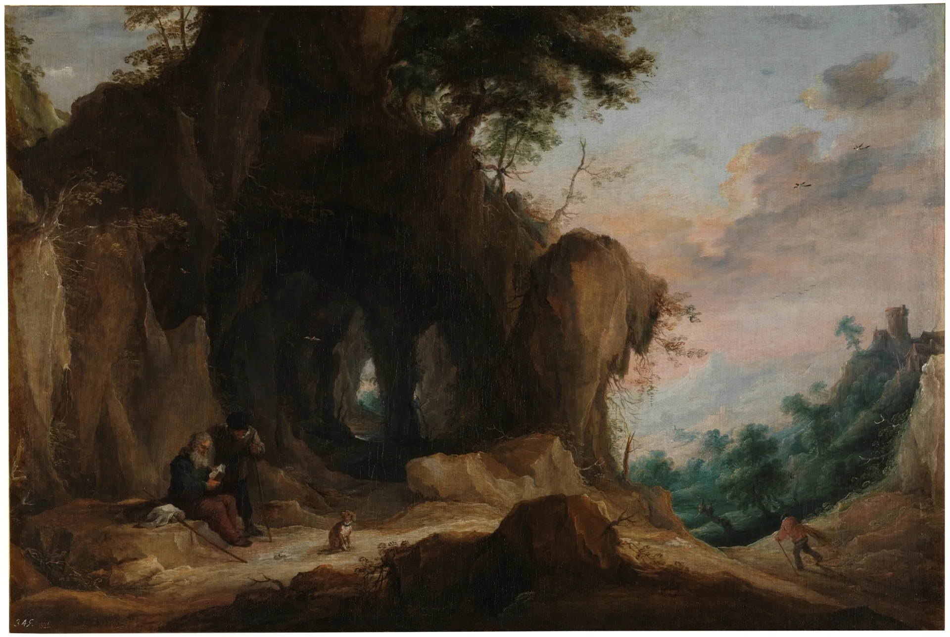 Paisaje con un ermitaño, detail